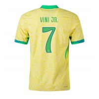 Brazília Vinicius Junior #7 Domáci futbalový dres Copa America 2024 Krátky Rukáv
